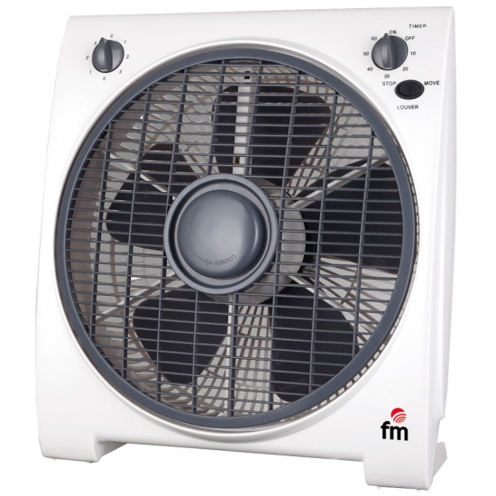 Ventilador de suelo BOX FM BF4 30cm 5A 45W blanco